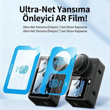 DJI Osmo Action 6 ile Uyumlu Temperli Cam Koruyucu