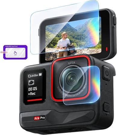 Insta360 Ace Pro 2 ile Uyumlu Temperli Cam Koruyucu