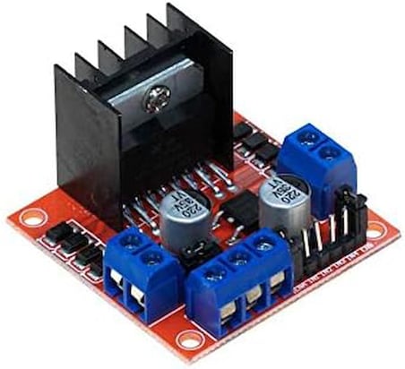 L298N Voltaj Regulatörlü Çift Motor Sürücü Kartı(Kırmızı PCB)