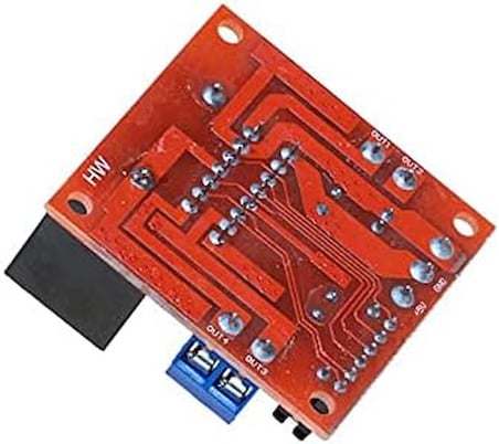 L298N Voltaj Regulatörlü Çift Motor Sürücü Kartı(Kırmızı PCB)