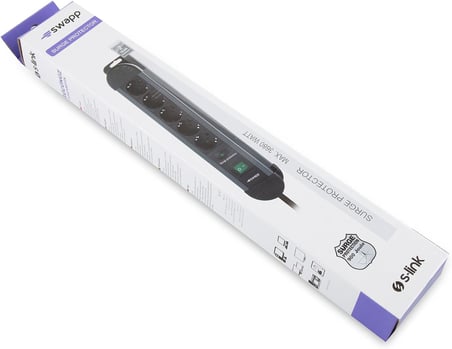 SPGKS05 1.5m 3G1.5mm2 900 Joule 5Li Akım Kor. Gri Priz Çoklayıcı