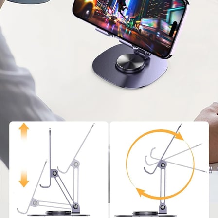 Ht-72 Metal Masa Üstü Telefon Tutucu Alüminyum 360 Derece Dönebilir Tablet Standı Lila