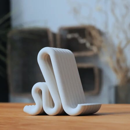 Modern Masaüstü Minimalist Telefon Tutucu - Stand (Beyaz)