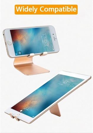 Cep Telefonu Standı, Tüm Cep Telefonları, Alüminyum Masaüstü Cep Telefonu Standı Tutucu, Tablet ile Uyumlu Cep Telefonu Tutucu