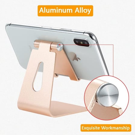 Cep Telefonu Standı, Tüm Cep Telefonları, Alüminyum Masaüstü Cep Telefonu Standı Tutucu, Tablet ile Uyumlu Cep Telefonu Tutucu