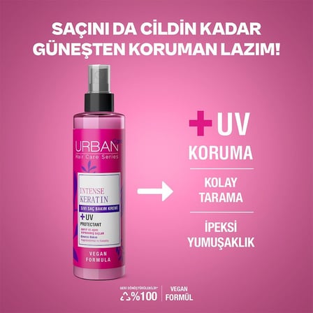 Intense Keratin Aşırı Yıpranmış Cansız Saçlara Özel Sıvı Saç Bakım Kremi 200 ml- Vegan