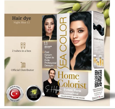 Home Colorist Set Saç Boyası 1.1 Gece Mavisi Nıght Blue