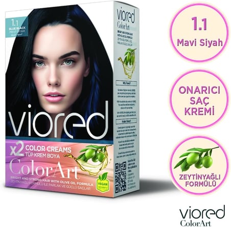 Set Saç Boyası 1.1 Mavi Siyah