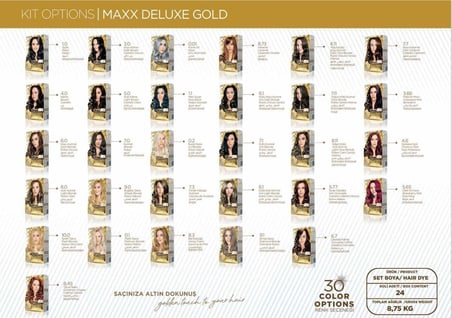 Gold serisi 24K Altın Parçacıklı Serum ile 1 Kutu 2 x 50 ml ve Geliştiriciler Saç Boyası (YOĞUN KÜLLÜ KOYU KUMRAL 6.11)