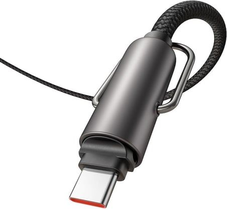 Ca-6830 Çok Işlevli Çapraz Boyun Askili Kablosu 1.2 M 60 W Type-C To Type-C Siyah