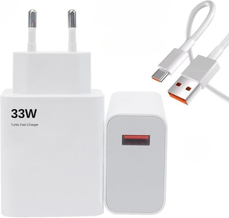 33 watt USB Hızlı Şarj Başlık Adaptör + 1m Hızlı Şarj Kablosu Fast Turbo Qualcomm 3.0 MS-11 Hızlı Şarj Göstergeli (Yerli Üretim) (33w+Type-C Kablolu)