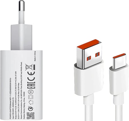 33 watt USB Hızlı Şarj Başlık Adaptör + 1m Hızlı Şarj Kablosu Fast Turbo Qualcomm 3.0 MS-11 Hızlı Şarj Göstergeli (Yerli Üretim) (33w+Type-C Kablolu)
