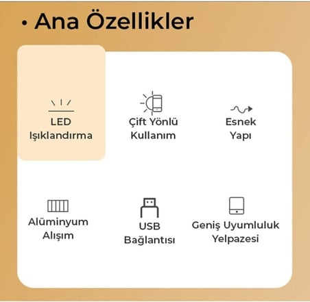 Saiji Sunflower III LED Aydınlatmalı Esnek Telefon Tutucu 100 cm