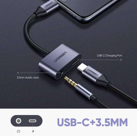 Type-C 3.5mm Kulaklık ve Şarj Dönüştürücü