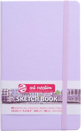 Eskiz defteri 80 yaprak, 13 cm x 21 cm, pastel mor