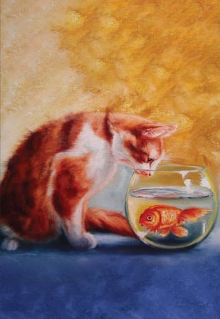 Kedi Rüyası Çizgili Defter, 128 Sayfa, 13.5x19.5cm