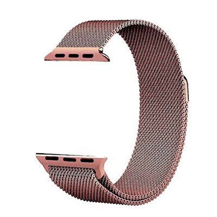 Apple Watch Seri 2/3/4/5/6/7/8/se 38mm-40mm-41mm Uyumlu Hasır Metal Kordon