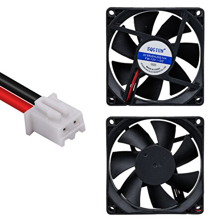 Powermaster Ic-216 Fırçasız DC Fan 80x80x25 Mm 12 Volt 2 Pin Soğutucu Fan 8x8x2.5 Cm