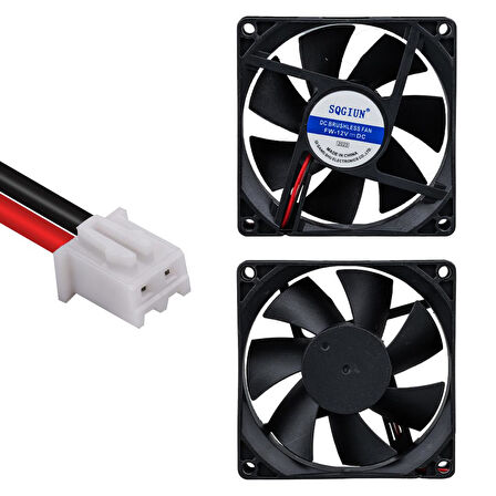 Powermaster Ic-216 Fırçasız DC Fan 80x80x25 Mm 12 Volt 2 Pin Soğutucu Fan 8x8x2.5 Cm