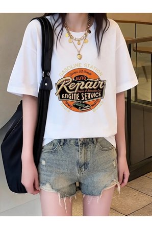 Vintage Garage Baskılı Tasarım Tshirt