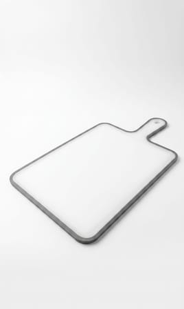 Softchef Maxi Kulplu Kesim Panosu, 41.2 x 21.4 cm, Kaydırmaz Plastik Mutfak Kesme Tahtası, BPA İçermez Sebze, Meyve ve Et Doğrama Panosu