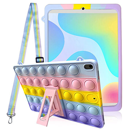 Samsung Galaxy Tab A7 T500 Kılıf Pop-it Push Bubble Askılı Stand