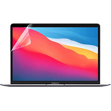 Apple MacBook Air 13 inch M1 Çip A2337 Uyumlu Alt Üst Kılıf + Klavye Kılıfı + Ekran Koruyucu Film