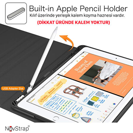 Apple iPad 9. Nesil 10.2 inç Uyumlu Bluetooth Klavyeli Kılıf Standlı Kapaklı A2602-2604-A2603-A2605