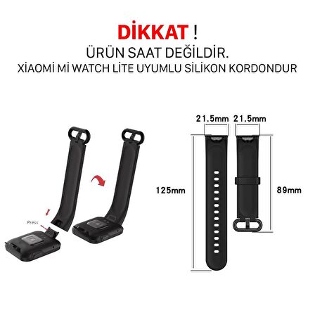 Xiaomi Mi Watch Lite Uyumlu Kordon Orjinal Pime Tam Uyumlu Silikon Kayış