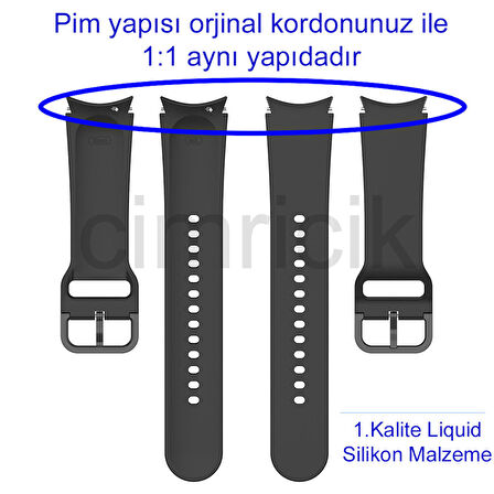 NovStrap Samsung Galaxy Watch 4 5 Pro 6 40 42 43 44 45 46 47 Mm Kordon Orjinal Pim Tasarım Tam Uyumlu Silikon