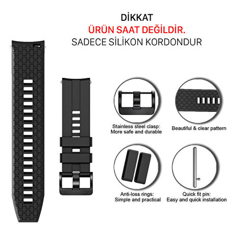 Huawei Watch Gt3 Se Gt3 Pro Gt2 Pro Haylou Solar Ls05 Xiaomi Mi Watch S1 Uyumlu Kordon Silikon K23