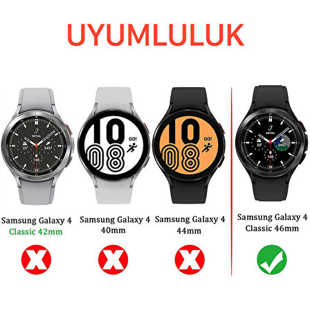 Samsung Galaxy Watch 4 46mm Ekran Koruyucu Temperli Cam 9H
