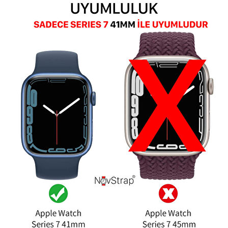 Apple Watch Uyumlu Series 7 41mm Kılıf Ekran ve Kasa Koruyucu 360 Tam Koruma Premium Kapak Sert Pc Metalik 