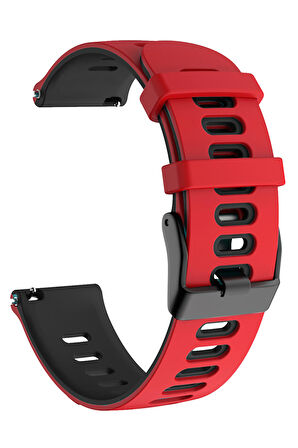 NovStrap Amazfit GTR 2-GTR 2E-GTR 47mm Uyumlu Kordon (22mm) Sportive Delikli Spor Silikon Kordon