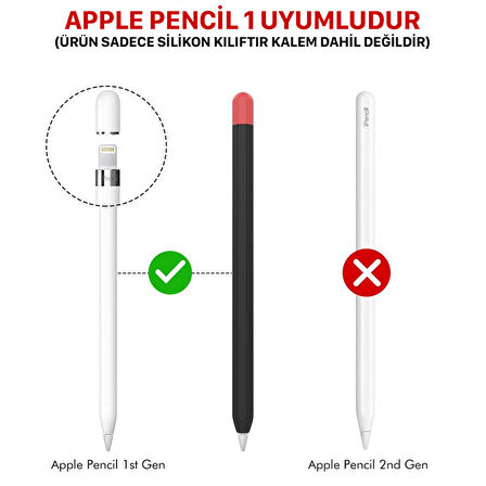 Apple Pencil 1 Nesil Kılıf Apple Pencil 1 Silikon Koruma Kılıfı