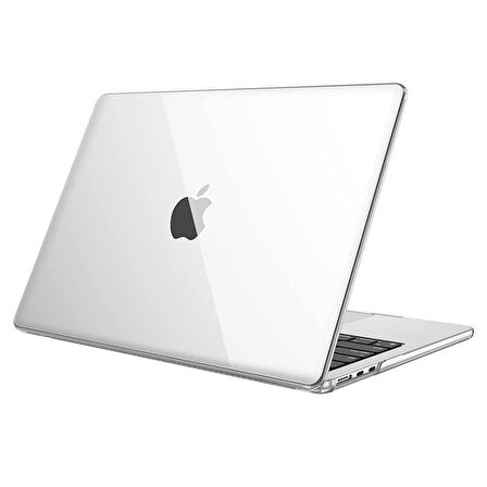 NovStrap Apple MacBook Air 13.6 inç 2022 M2 Çip A2681 Uyumlu Kılıf Parlak-Siyah Klavye Kılıfı-Film
