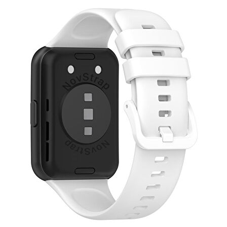 NovStrap Huawei Watch Fit 2 Uyumlu Kordon Tam Uyumlu Pimli Silikon Kordon Kayış