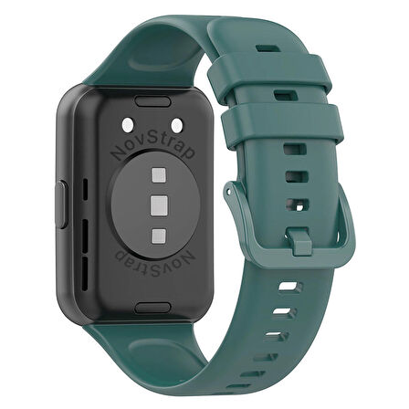 NovStrap Huawei Watch Fit 2 Uyumlu Kordon Tam Uyumlu Pimli Silikon Kordon Kayış
