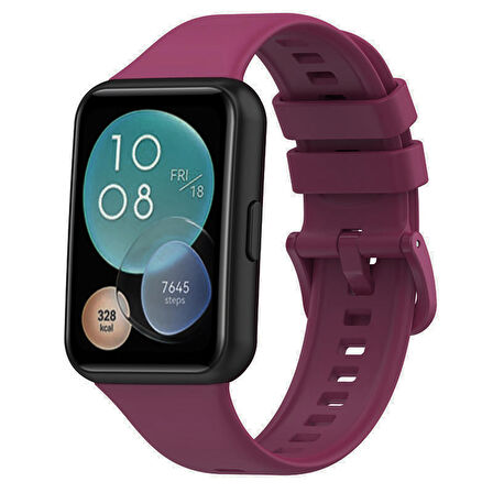 NovStrap Huawei Watch Fit 2 Uyumlu Kordon Tam Uyumlu Pimli Silikon Kordon Kayış