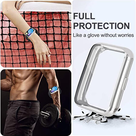 NovStrap Huawei Watch Fit 2 Uyumlu Ekran Koruyucu 360 Derece Kasa Koruyucu Silikon