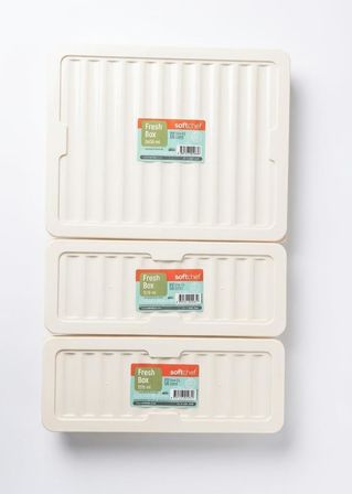 Softchef Fresh Box 3'lü Saklama Kabı Seti (2 Adet 1170 ml + 1 Adet 2400 ml) - Şeffaf Kapaklı Buzdolabı ve Dondurucu Uyumlu Düzenleyici Organizer