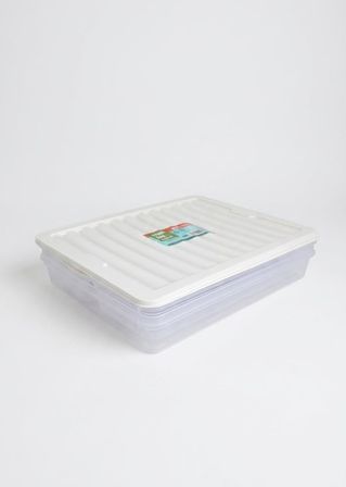 Softchef Fresh Box 3'lü Saklama Kabı Seti (2 Adet 1170 ml + 1 Adet 2400 ml) - Şeffaf Kapaklı Buzdolabı ve Dondurucu Uyumlu Düzenleyici Organizer