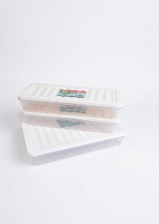 Softchef Fresh Box 3'lü Saklama Kabı Seti (2 Adet 1170 ml + 1 Adet 2400 ml) - Şeffaf Kapaklı Buzdolabı ve Dondurucu Uyumlu Düzenleyici Organizer