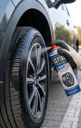 Ceytaş Professional Lastik Parlatıcı Sprey 500 ml - Oto Lastik Temizleyici ve Parlatıcı Bakım Spreyi, Çatlama Önleyici Koruyucu Film Etkili Siyahlaştırıcı