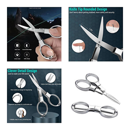 Effe İçten Çıkmalı Avcı Balıkçı Makası Metal HG152