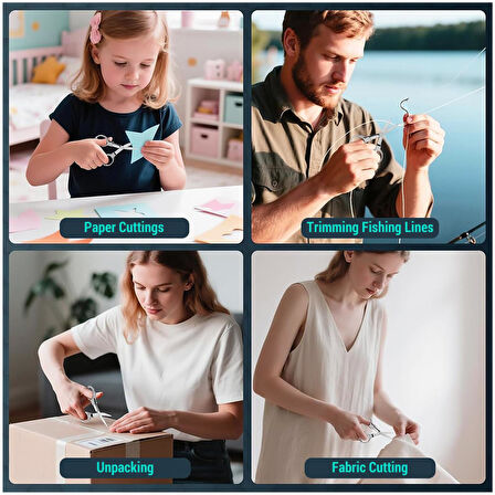 Effe İçten Çıkmalı Avcı Balıkçı Makası Metal HG152