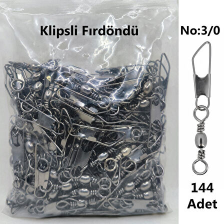 Effe No:3/0 Klipsli Fırdöndü 144 Adet