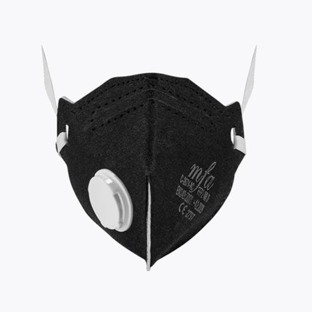 MFA C-267V-AC Aktif Karbonlu FFP2 Ventilli Siyah Katlanabilir Maske Organik Buhar ve Solvent