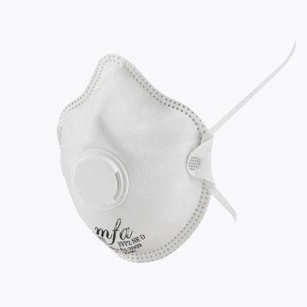 MFA F-267V FFP2 NR D Ventilli Maske Çökmeye Dayanıklı Gövde, Klipssiz Konik Tasarım, Latekssiz TPI Band