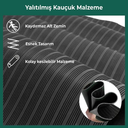 100x100 cm İzole Halı 2 mm 1 kV Elektrik Yalıtkan Paspas İş Güvenliği Pano Önü Halısı 100cm